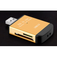 Leitor de Cart&otilde;es Tudo em Um de Alta Velocidade com Case Met&aacute;lico Dourado para Arduino e Compat&iacute;veis