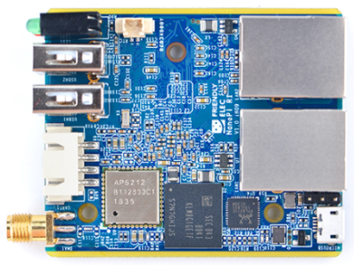 Placa de desenvolvimento NanoPi R1 H3 1GB + 8GB eMMC Soft Routing - Imagem 1