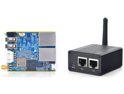 NanoPi R1 H3 1GB + 8GB eMMC placa de desenvolvimento Soft Routing com case met&aacute;lico preto - Imagem 1