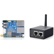 NanoPi R1 H3 1GB + 8GB eMMC placa de desenvolvimento Soft Routing com case met&aacute;lico preto
