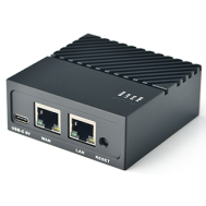 Placa de desenvolvimento NanoPi R4S 1GB RK3399 Soft Routing com gabinete met&aacute;lico preto