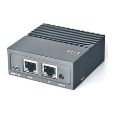 NanoPi R4SE RK3399 4GB + 32GB eMMC Placa de Desenvolvimento Soft Routing com Gabinete Met&aacute;lico Preto