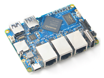 NanoPi R5S placa de desenvolvimento RK3568 Soft Routing 2GB / 8GB eMMC - Imagem 1