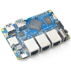 NanoPi R5S Placa de Desenvolvimento RK3568 4GB 16GB eMMC Soft Routing