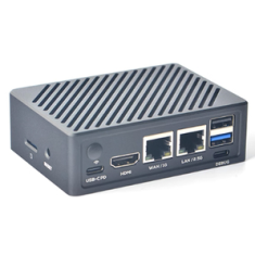 Placa de desenvolvimento NanoPi R6C RK3588S 4GB Soft Routing com gabinete met&aacute;lico preto
