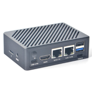 Placa de desenvolvimento NanoPi R6C RK3588S 4GB Soft Routing com gabinete met&aacute;lico preto
