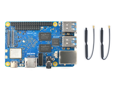 Placa de Desenvolvimento NanoPi M4V2 RK3399 4GB 16GB eMMC com 2 antenas - Imagem 1