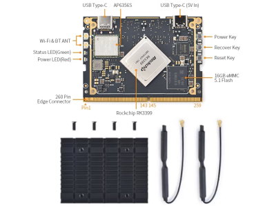 Placa CPU SOM-RK3399V2 4GB - Imagem 1