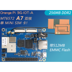Orange Pi 3G-IOT-A Placa de desenvolvimento MT6572 A7 256MB DDR2 512MB eMMC Suporta Android 4.4