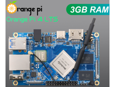 Orange Pi 4 LTS 3GB sem eMMC Flash, placa de desenvolvimento Rockchip RK3399-T com suporte a Android, Ubuntu e Debian - Imagem 1