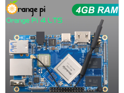 Orange Pi 4 LTS 4GB sem eMMC, placa de desenvolvimento RK3399 com suporte a Android, Ubuntu e Debian - Imagem 1
