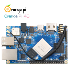 Orange Pi 4B 4GB RAM 16GB eMMC Flash Rockchip RK3399 com NPU SPR2801S Placa de desenvolvimento com suporte a Android, Ubuntu e D