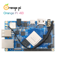 Orange Pi 4B 4GB RAM 16GB eMMC Flash Rockchip RK3399 com NPU SPR2801S Placa de desenvolvimento com suporte a Android, Ubuntu e D