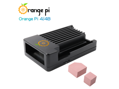 Gabinete universal de alum&iacute;nio para Orange Pi 4/4B com parafusos adesivos condutores t&eacute;rmicos - Imagem 1