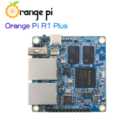 Orange Pi R1 Plus roteador port&aacute;til SBC OpenWRT com Dual GbE, 1 GB, Rockchip RK3328, suporta Android 9, Ubuntu e Debian