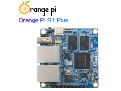 Orange Pi R1 Plus roteador port&aacute;til SBC OpenWRT com Dual GbE, 1 GB, Rockchip RK3328, suporta Android 9, Ubuntu e Debian - Imagem 1