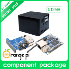 Orange Pi Zero 512MB - placa de desenvolvimento com placa de expans&atilde;o e case preto
