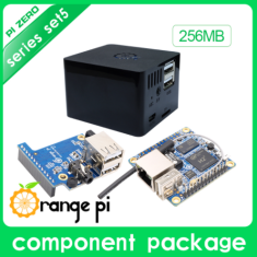 Orange Pi Zero 256MB + placa de expans&atilde;o + gabinete preto, placa de desenvolvimento