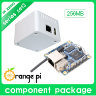 Orange Pi Zero 256MB placa de desenvolvimento open-source H2/H3 Quad-Core com gabinete protetor branco