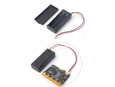 Caixa para 2 pilhas AAA com tampa de cabo e interruptor liga/desliga para micro:bit - Imagem 7