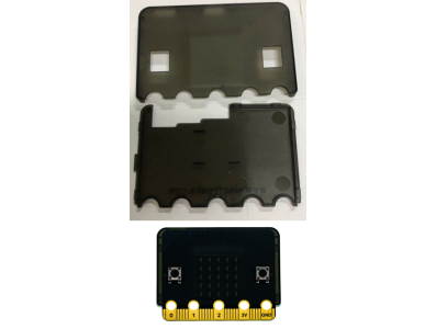 Carca&ccedil;a preta transl&uacute;cida fosca para Micro:bit - Imagem 1