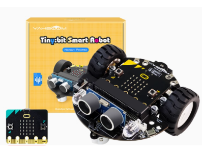 Kit Mini Carro Rob&ocirc; Smart Micro:bit Tiny:bit com Placa V2 - Imagem 1