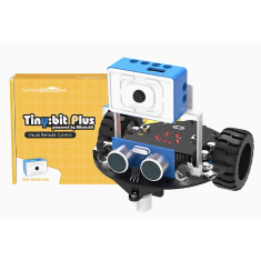 Micro:bit Smart Robot Car com controle remoto de v&iacute;deo e m&oacute;dulo de imagem WiFi &mdash; Kit Tiny:bit Plus sem V2