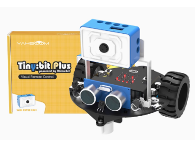 Micro:bit Smart Robot Car com controle remoto de v&iacute;deo e m&oacute;dulo de imagem WiFi &mdash; Kit Tiny:bit Plus sem V2 - Imagem 1