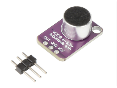 M&oacute;dulo sensor de som GY-MAX4466 sem solda para Arduino - Imagem 1