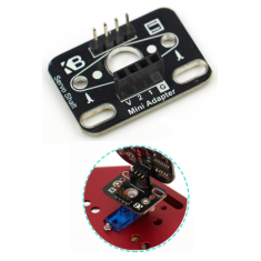 Placa adaptadora KittenBot para Micro:bit, para conex&atilde;o com m&oacute;dulo ultrass&ocirc;nico e servo 9g