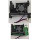 Dissipador t&eacute;rmico de alum&iacute;nio preto 16,5 &times; 15,5 &times; 1,3 cm para Raspberry Pi 2B/3B/4B - Thumb - 1