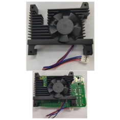 Dissipador t&eacute;rmico de alum&iacute;nio preto 16,5 &times; 15,5 &times; 1,3 cm para Raspberry Pi 2B/3B/4B