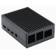 Gabinete em liga de alum&iacute;nio preto para Raspberry Pi 4B - Thumb - 1