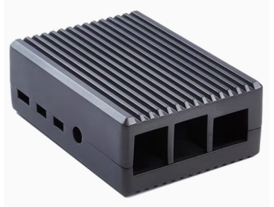 Gabinete em liga de alum&iacute;nio cinza para Raspberry Pi 4B - Imagem 1