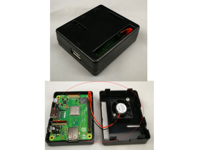 Gabinete preto para Raspberry Pi 3A+ com ventila&ccedil;&atilde;o para ventoinha - Imagem 1