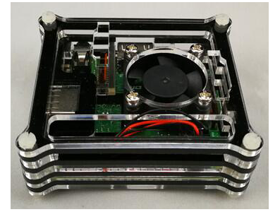 Gabinete acr&iacute;lico 9 camadas para Raspberry Pi 3A+ com suporte para ventoinhas - Imagem 1