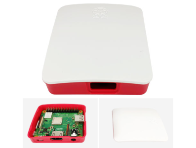 Gabinete oficial vermelho e branco para Raspberry Pi 3A+ - Imagem 1