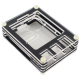 Caixa acr&iacute;lica transparente branco e preto, 9 camadas, para Raspberry Pi 3B+ com suporte para ventoinhas - Thumb - 1