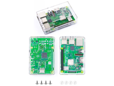 Case transparente em ABS com acesso &agrave; GPIO de 40 pinos e suporte para ventoinhas, compat&iacute;vel com Raspberry Pi 3B+/3B - Imagem 7