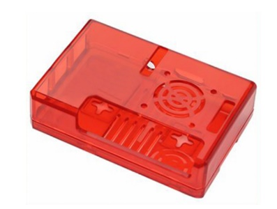 Gabinete ABS vermelho largo com porta GPIO de 40 pinos e suporte instalado para ventoinhas para Raspberry Pi 3B+/3B - Imagem 2