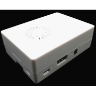 Gabinete ABS branco com ventoinhas e entradas de ventila&ccedil;&atilde;o para Raspberry Pi 3B+/3B