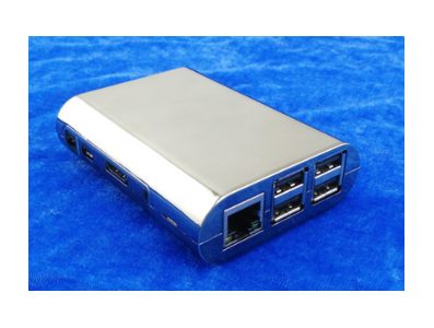 Gabinete injetado com face espelhada prata para Raspberry Pi 3B/3B+ - Imagem 1