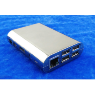 Gabinete injetado com face espelhada prata para Raspberry Pi 3B/3B+