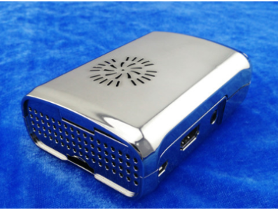 Caixa injetada para Raspberry Pi 3B/3B+ com face espelhada prata e pilares - Imagem 1