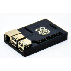 Gabinete em alum&iacute;nio para Raspberry Pi 3B+ com logotipo
