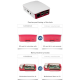 Gabinete oficial em ABS para Raspberry Pi 3B/3B+, vermelho e branco - Thumb - 6