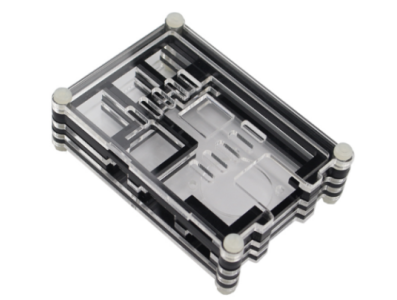 Capa bicolor transparente e preta para Raspberry Pi 2B, 3B e 3B+ - Imagem 1
