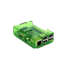 Gabinete em ABS verde transparente para Raspberry Pi 2B/3B/3B+