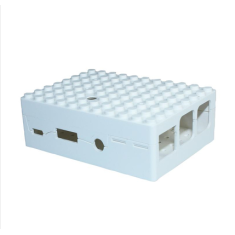 Case branco em estilo blocos tipo LEGO para Raspberry Pi 3B/3B+