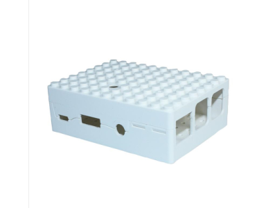 Case branco em estilo blocos tipo LEGO para Raspberry Pi 3B/3B+ - Imagem 1